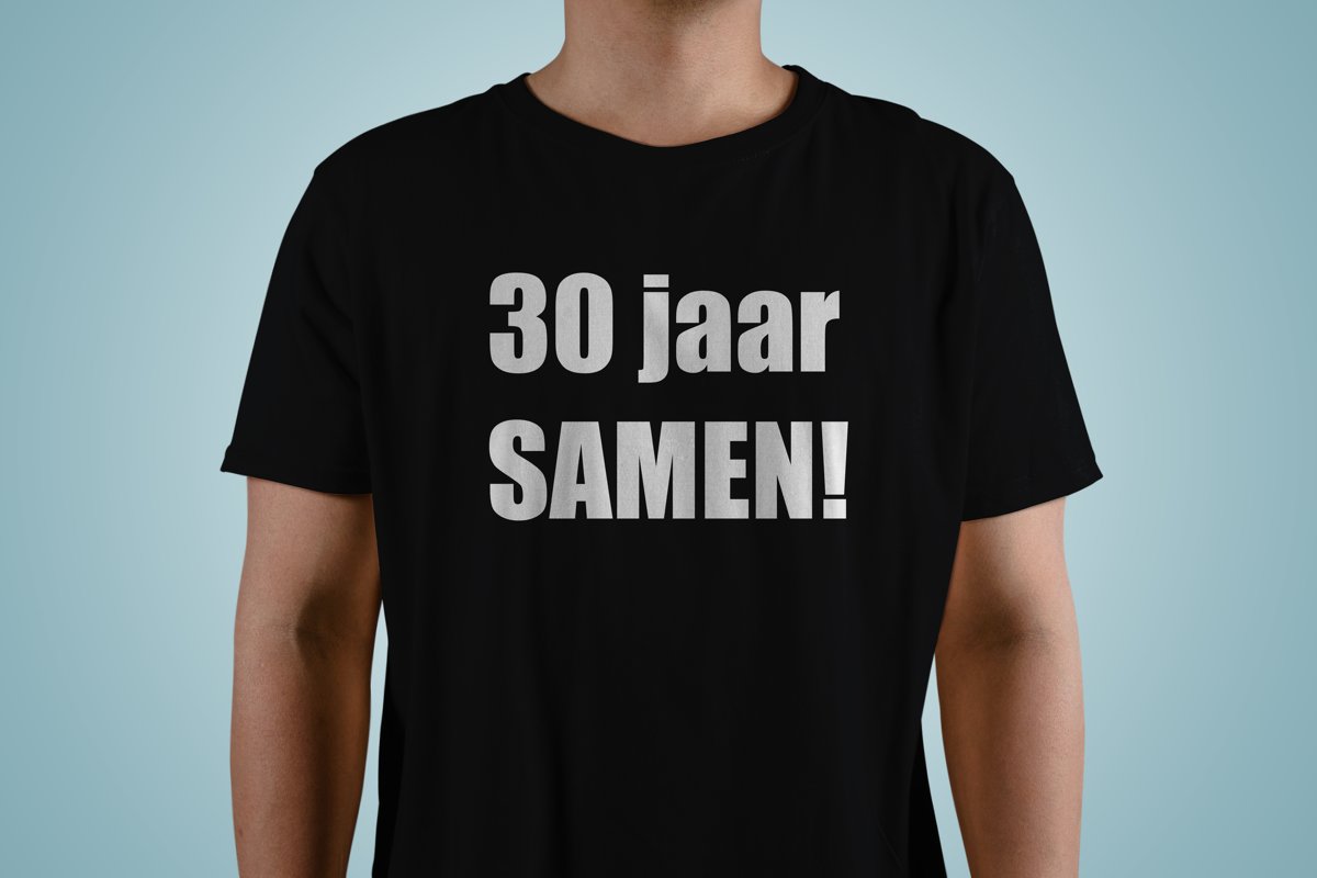 30 JAAR T SHIRT | JUBILEUM | TROUWDAG | VIERING | 50 Jaar Samen T Shirt | Kado Cadeau Tip | Voor Mannen en Vrouwen | Unisex | Maat S